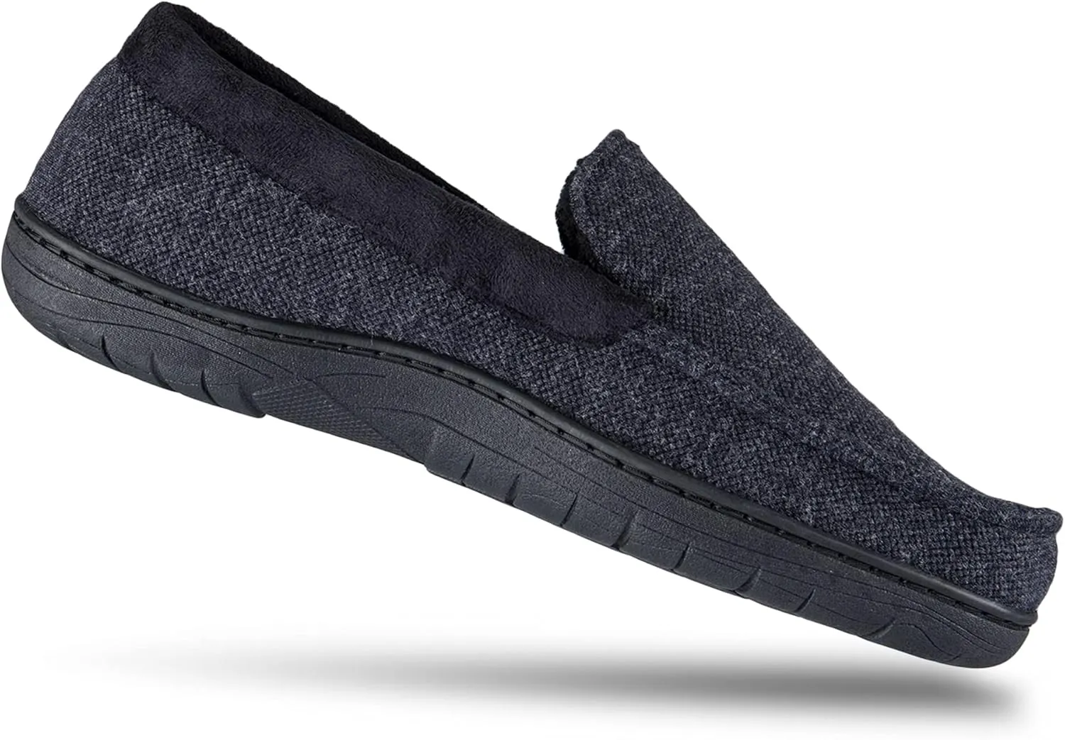 Haggar Men's Closed-Back Memory Foam Venetian Slipper House Shoe-Indoor/Outdoor Sole