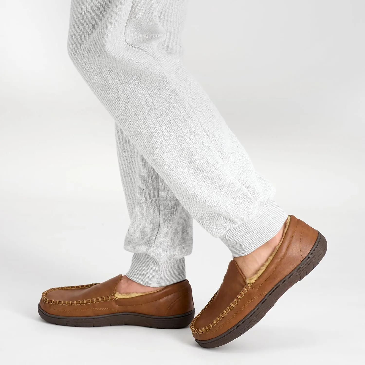 Haggar Men's Venetian Slipper Indoor/Outdoor House Shoe with Memory Foam Comfort
