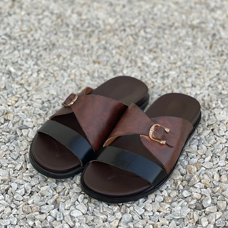Hand made Multi Color Leather Chappal SS-2223