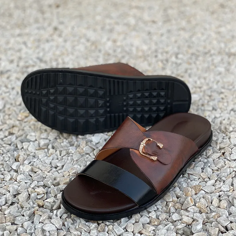 Hand made Multi Color Leather Chappal SS-2223