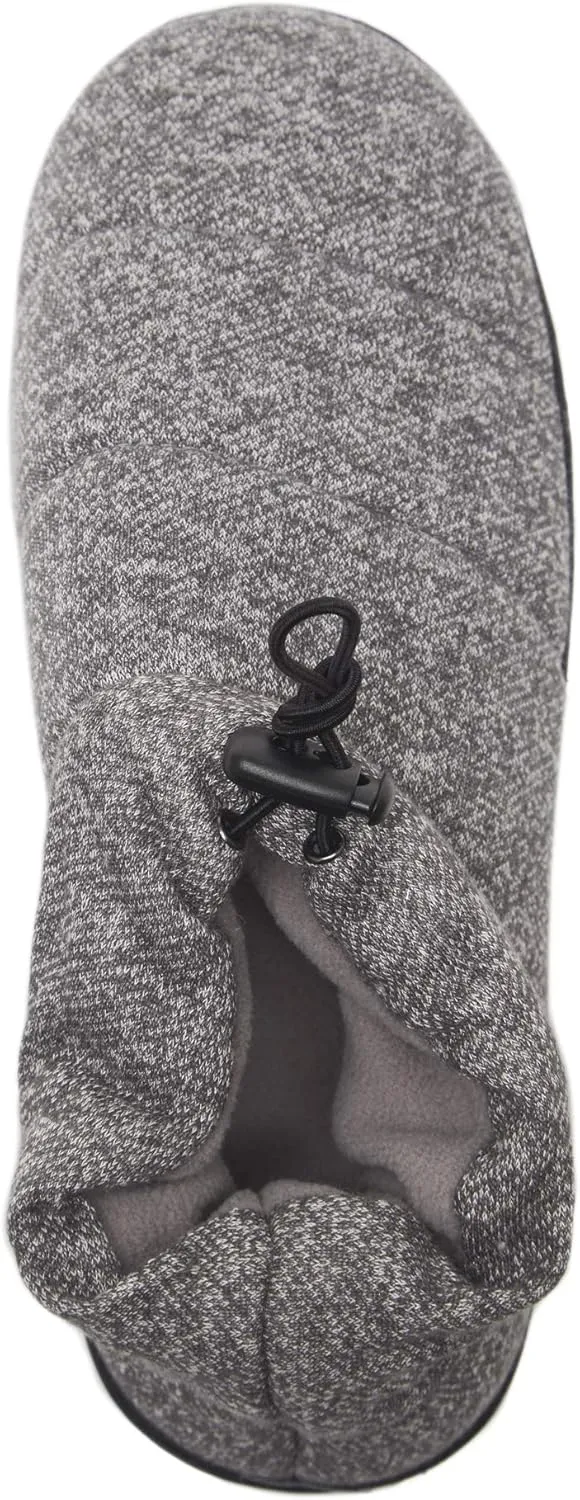 Hanes Men’s Quilted Puffer Bootie Slipper with Adjustable Toggle Indoor/Outdoor