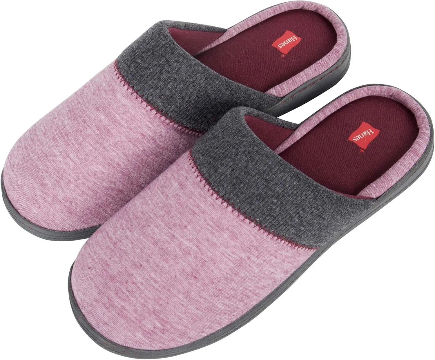 Hanes womens Comfort Cotton on Scuff With Memory Foam and Anti-skid Sole Slipper