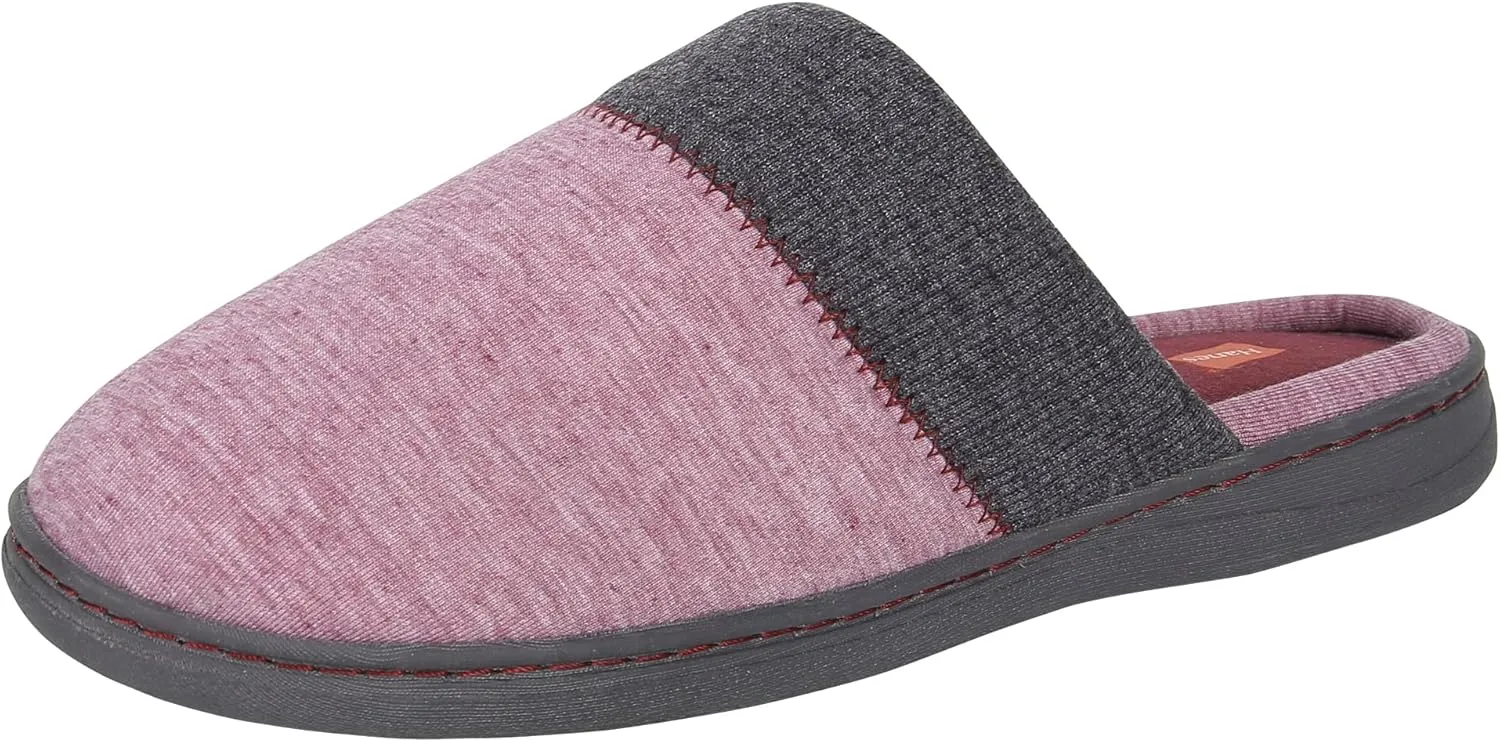 Hanes womens Comfort Cotton on Scuff With Memory Foam and Anti-skid Sole Slipper