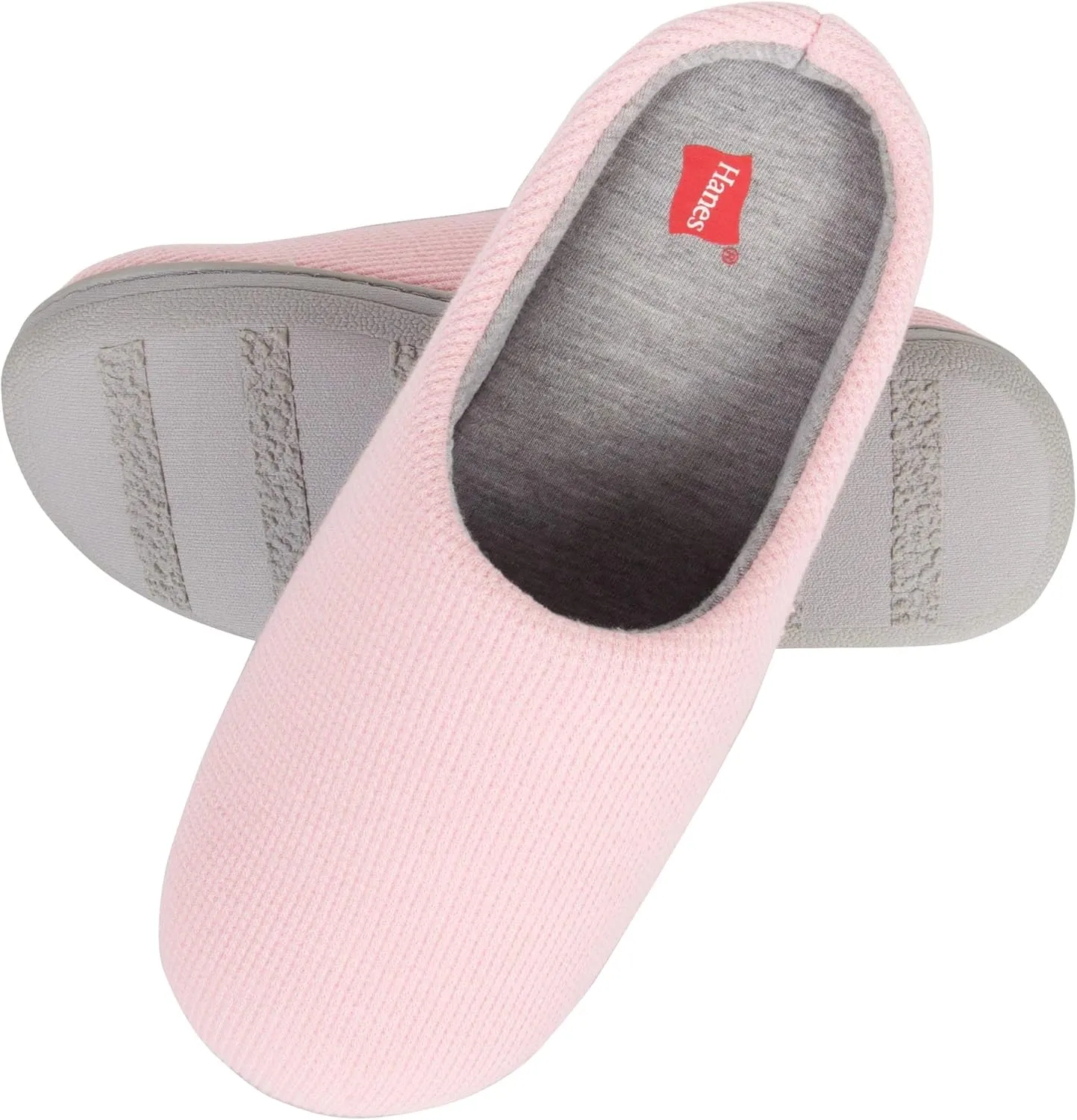 Hanes Women's Soft Waffle Knit Clog Slippers with Indoor/Outdoor Sole