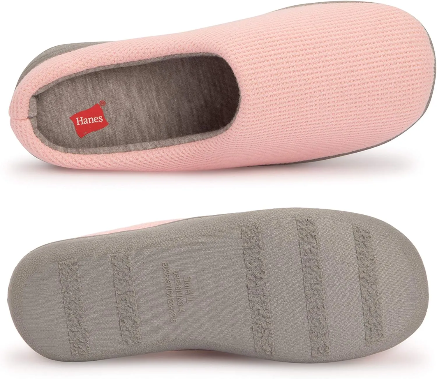 Hanes Women's Soft Waffle Knit Clog Slippers with Indoor/Outdoor Sole