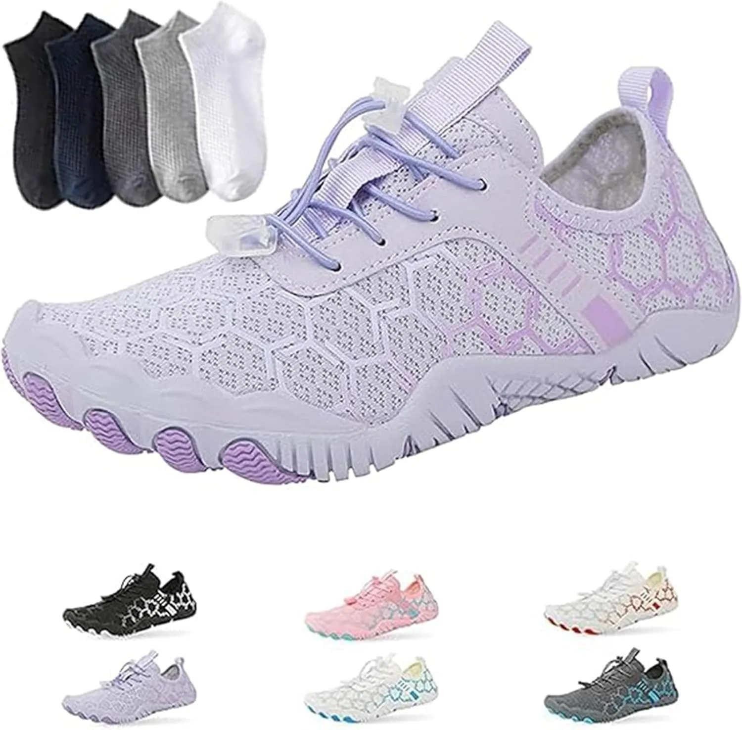 Hiking Womens Men, Pro Barefoot Shoes with Wide Toe Box, Healthy and Non-Slip Breathable Barefoot Shoes