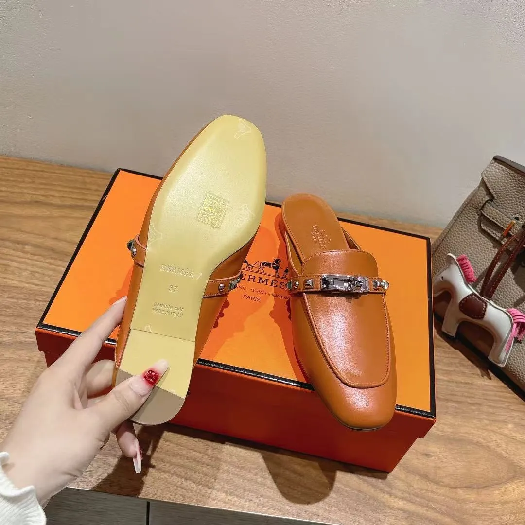 HM OZ Mule 25 Brown Calfskin