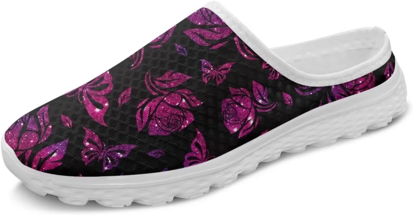 Howilath Women's Sport Mules Tennis Shoes Slip on Garden Shoes Loafers Fashion Backless Sneakers for Street Style Outdoor