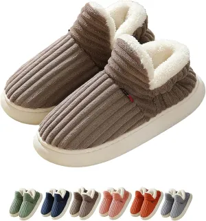 Hrtesus Pluffi The Cozy & Stylish Slipper, Pluffi Slipper Booties for Women Men, Warm Plush Lining House Slippers