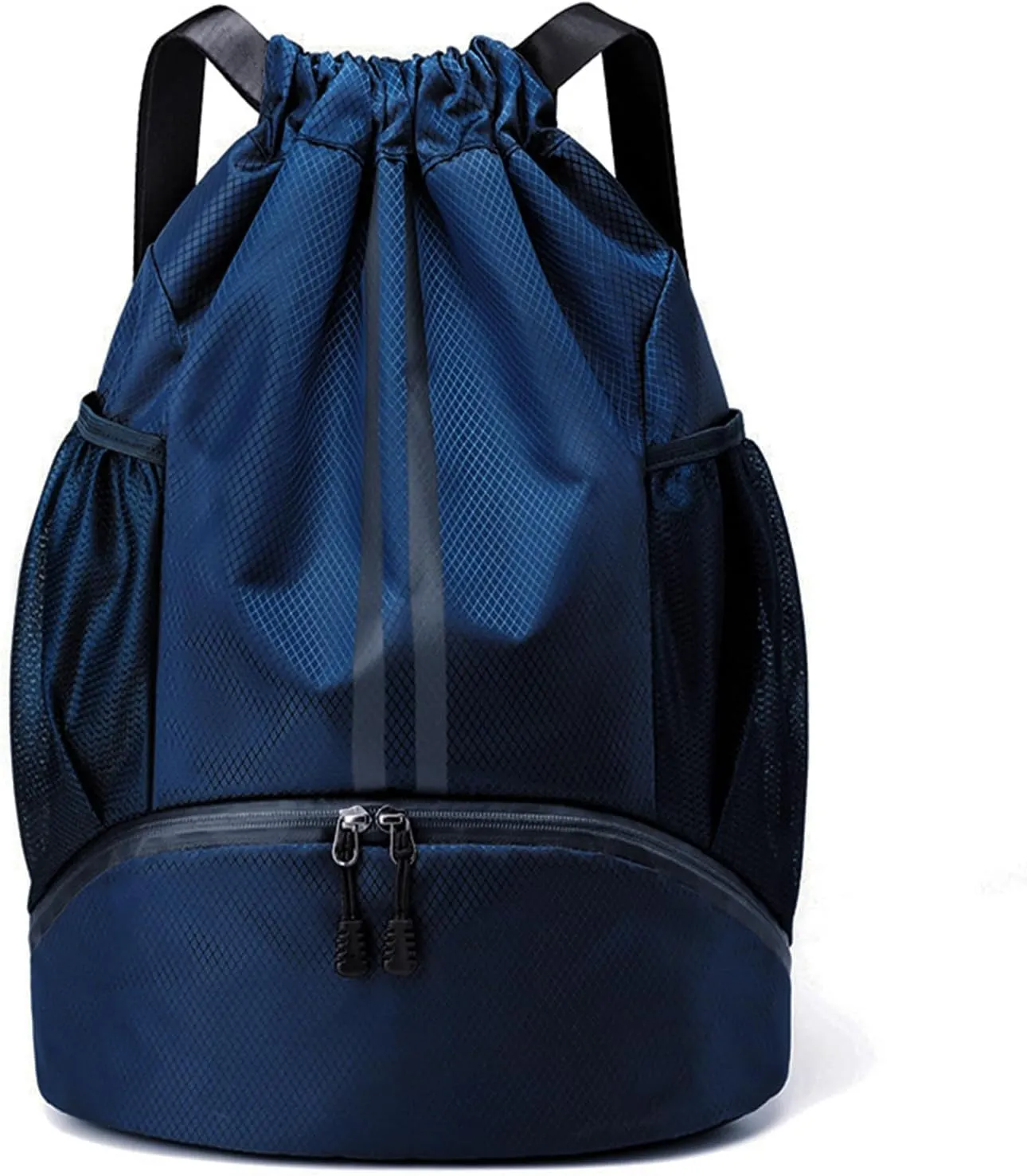 HUA ANGEL Waterproof Drawstring Backpack Lightweight Nylon Gym Bag with Shoe Compartment for Travel Swimming Sports Outdoor