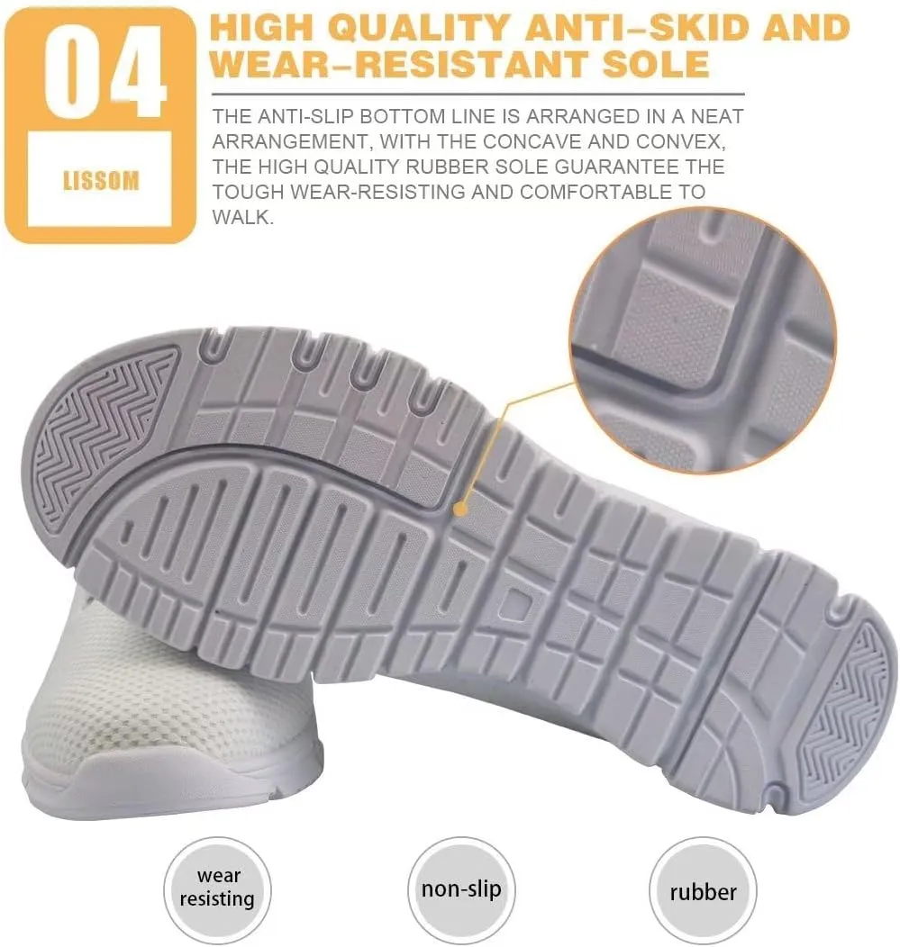 HUGS IDEA Women's Road Running Shoes Nurse Pattern Lightweight Sport Sneakers