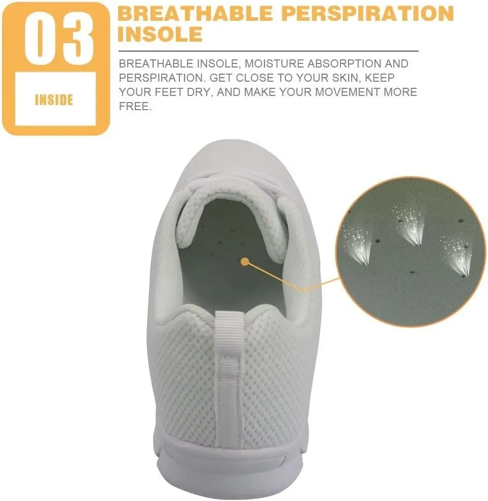 HUGS IDEA Women's Road Running Shoes Nurse Pattern Lightweight Sport Sneakers