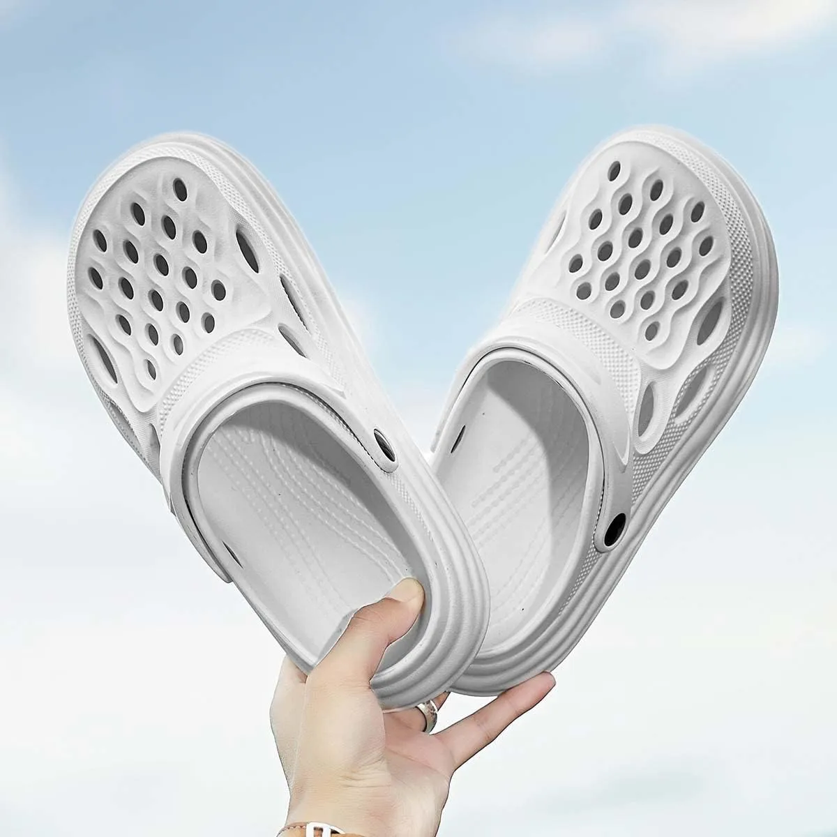 HYDLONGR Men's Women's Summer Lightweight Breathable Garden Shoes Hole Sandals Clogs Shoes