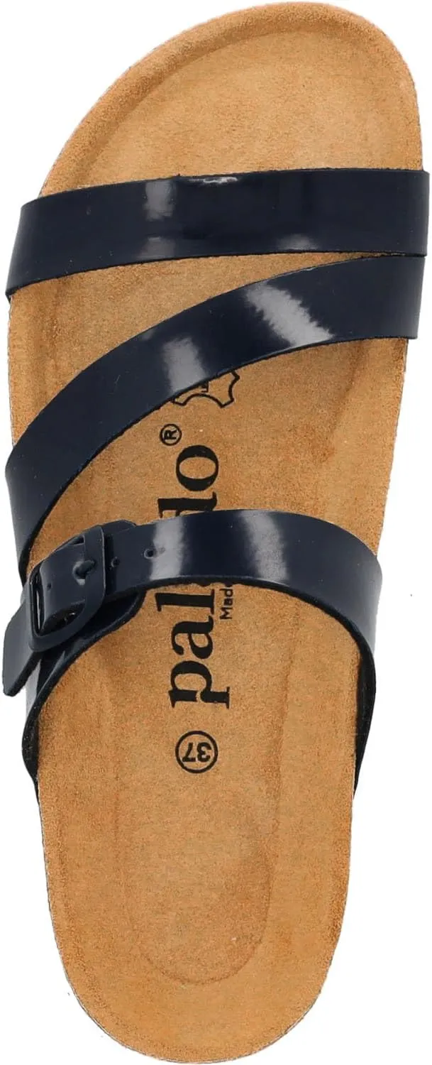 Ikaria Women's Mules - Extra Comfortable Sandals - Fashionable Slippers with Natural Cork - Made in EU - Sandals with Sole Made of Finest Natural Leather