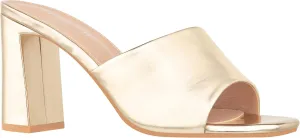 ILLUDE Women’s Block Heel Single Strap Square Toe Heeled Sandal Slip On Mule - Demi