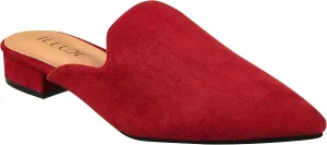 ILLUDE Women's Flat Mules Pointed Toe Backless Slip on Slides Loafer Shoes