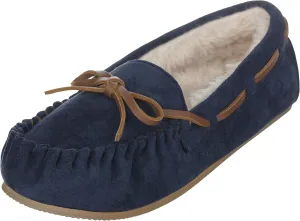 ILLUDE Women’s Moccasin Slipper Vegan Suede Faux Fur Lined Indoor Outdoor Moccasins Slip On Loafers Moccasins Shoes