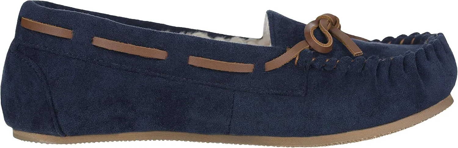 ILLUDE Women’s Moccasin Slipper Vegan Suede Faux Fur Lined Indoor Outdoor Moccasins Slip On Loafers Moccasins Shoes