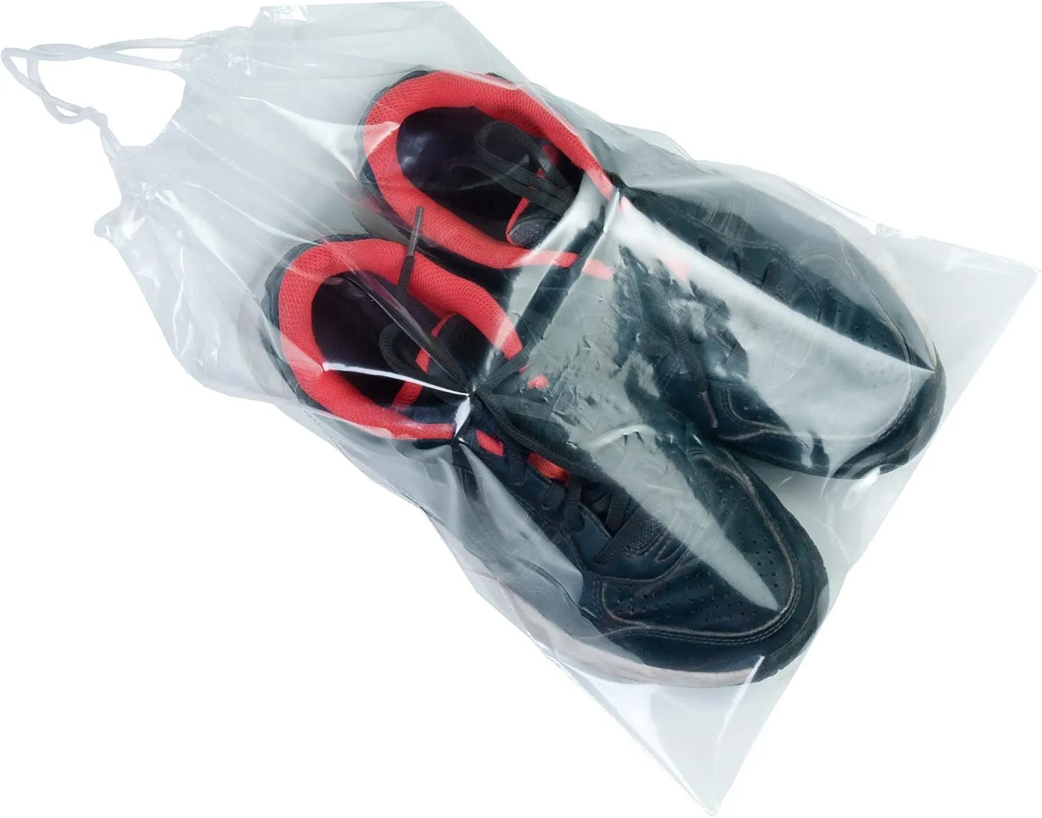 InfinitePack Large Transparent Shoe Bags for Travel, Portable Shoe Bags, Shoes Pouch Storage Organizer with Drawstring for Men & Women aClear Window Shoes Pouch with Rope