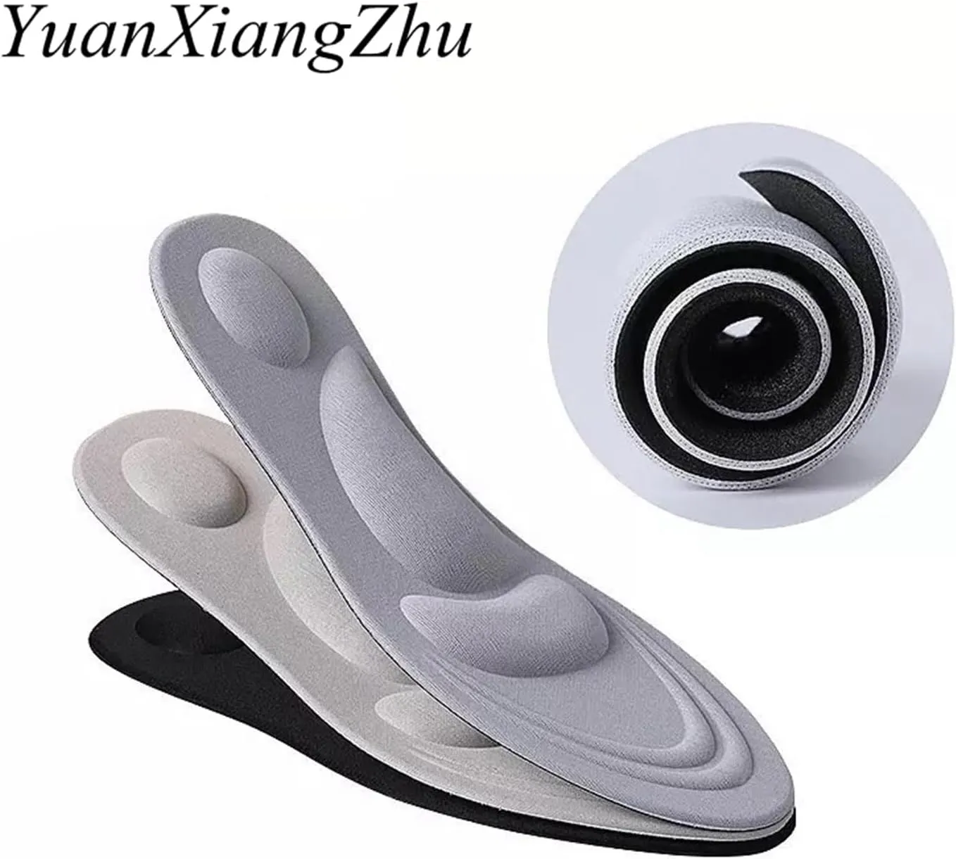 Insoles Stretch Breathable Deodorant Running Cushion Sports Anti-slip Template Insole Shoe Pads Sole