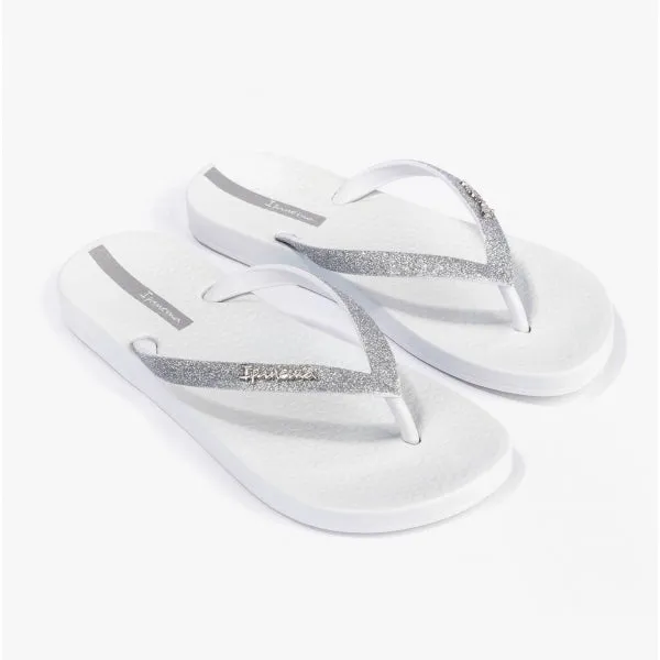 Ipanema ANAROMIC LOLITA GLITTER Womens Vegan Flip-Flops White