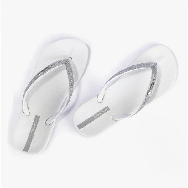 Ipanema ANAROMIC LOLITA GLITTER Womens Vegan Flip-Flops White