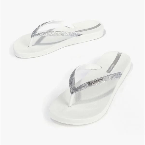 Ipanema ANAROMIC LOLITA GLITTER Womens Vegan Flip-Flops White