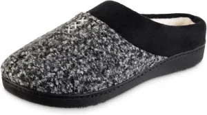 isotoner Women's Memory Foam Heather Knit Jessie Hoodback Eco Comfort Slip-on Slipper