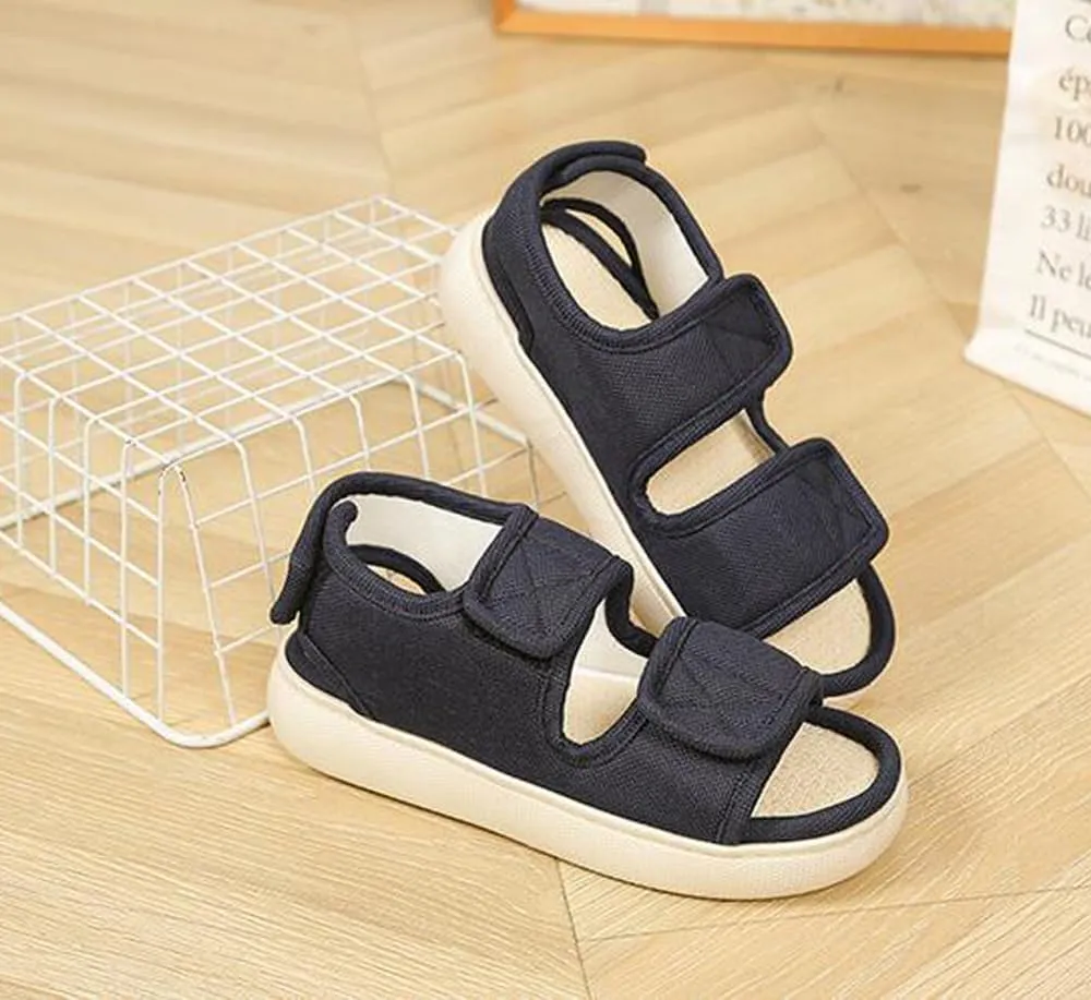 ITODA Adjustable Diabetic Sandals for Men Women Extra Wide Width Open Toe Edema Diabetic Slippers for Swollen Feet Arthritis Elderly Swelling Neuropathy Lymphedema Surgery Recovery Footwear