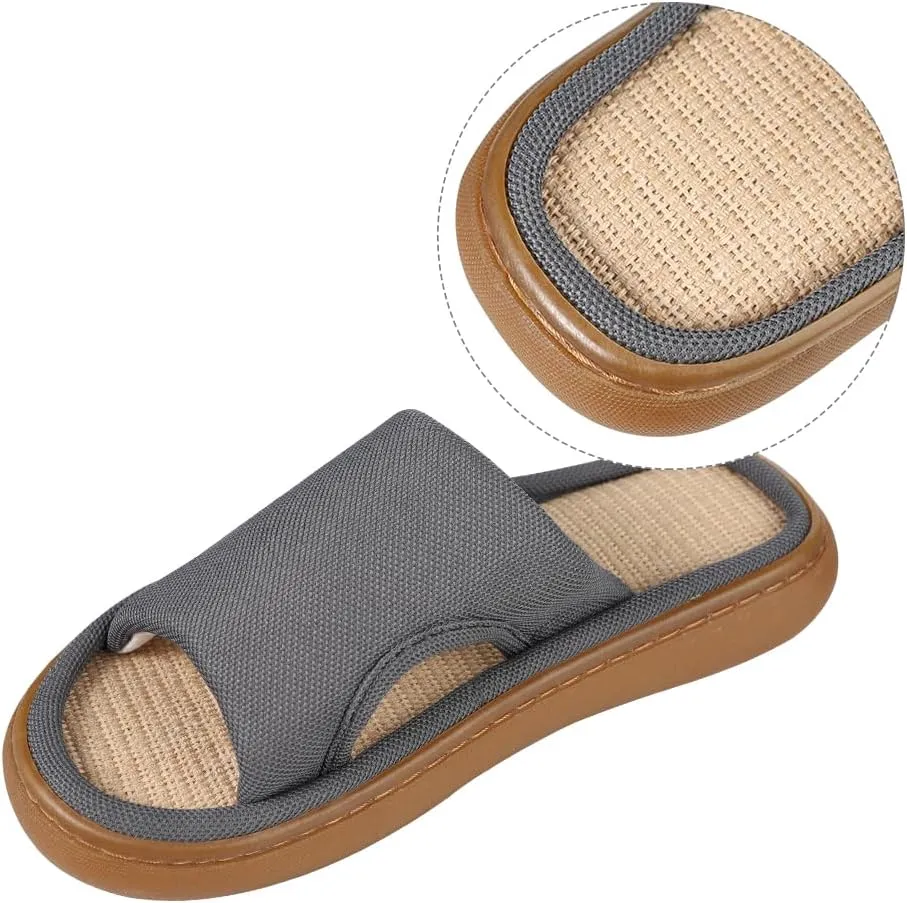 ITODA Extra Wide Diabetic Foot Slippers Swollen Men's Sandals Edema Open Toe Diabetic Shoes for Swollen Feet Arthritis Elderly Swelling Neuropathy Lymphedema Surgery Recovery Footwear