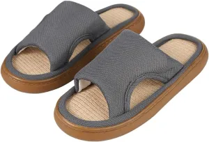 ITODA Extra Wide Diabetic Foot Slippers Swollen Men's Sandals Edema Open Toe Diabetic Shoes for Swollen Feet Arthritis Elderly Swelling Neuropathy Lymphedema Surgery Recovery Footwear