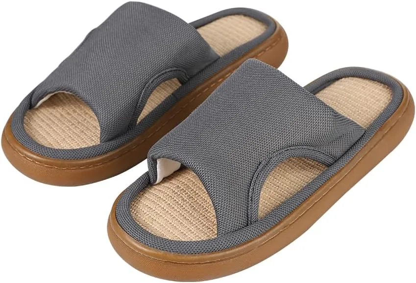 ITODA Extra Wide Diabetic Foot Slippers Swollen Men's Sandals Edema Open Toe Diabetic Shoes for Swollen Feet Arthritis Elderly Swelling Neuropathy Lymphedema Surgery Recovery Footwear
