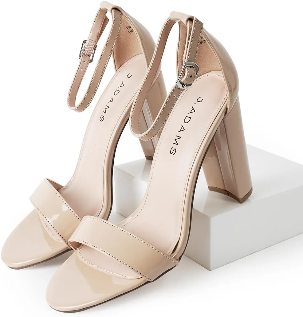 J. Adams Shirley Heels for Women - Ankle Strap High Heel Dressy Sandals