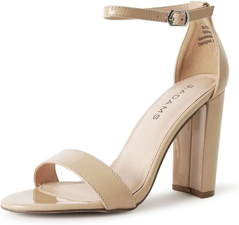 J. Adams Shirley Heels for Women - Ankle Strap High Heel Dressy Sandals