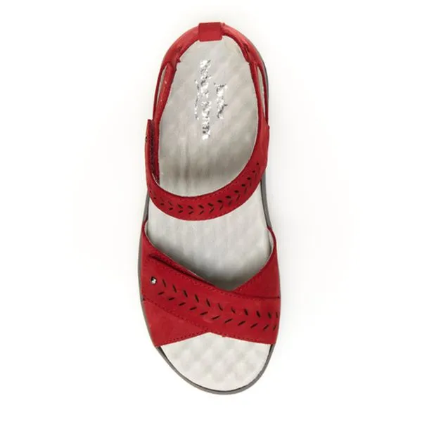 Jambu Red Womens Comfort Sandals SEDONA-RED