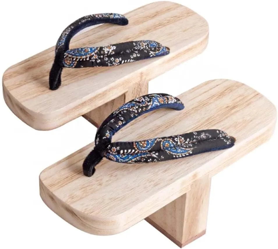 Japanese Style Cosplay Sandal Clogs Wooden Slippers Ninja Flip Flop Geta Sandal Clogs One Tooth Geta Sandals
