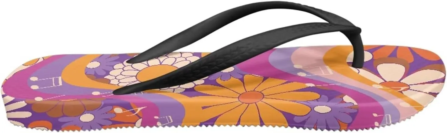 Jeiento 70S Flip Flops for Women Non Slip Beach Thong Sandals Slip On Bathroom Shower Shoes Comfort Walking Footwear Casual Shoes