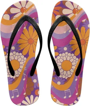 Jeiento 70S Flip Flops for Women Non Slip Beach Thong Sandals Slip On Bathroom Shower Shoes Comfort Walking Footwear Casual Shoes
