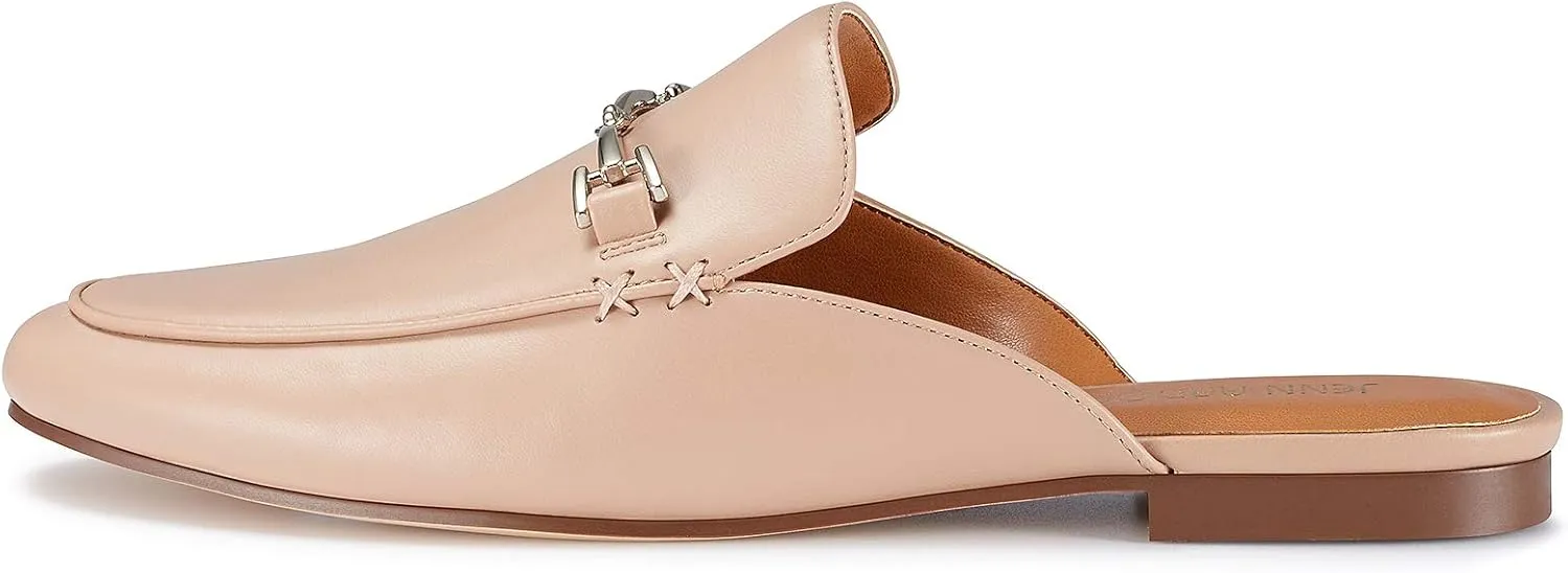 JENN ARDOR Mules for Women Flats Backless Loafers Shoes Slip On Slippers Pointed Toe Low Heel Work Slides Womens Mules Casual Shoes