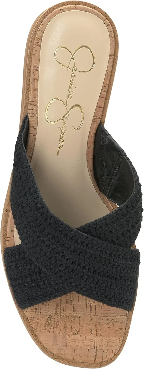 Jessica Simpson Womens Ediza Crochet Platform Sandals