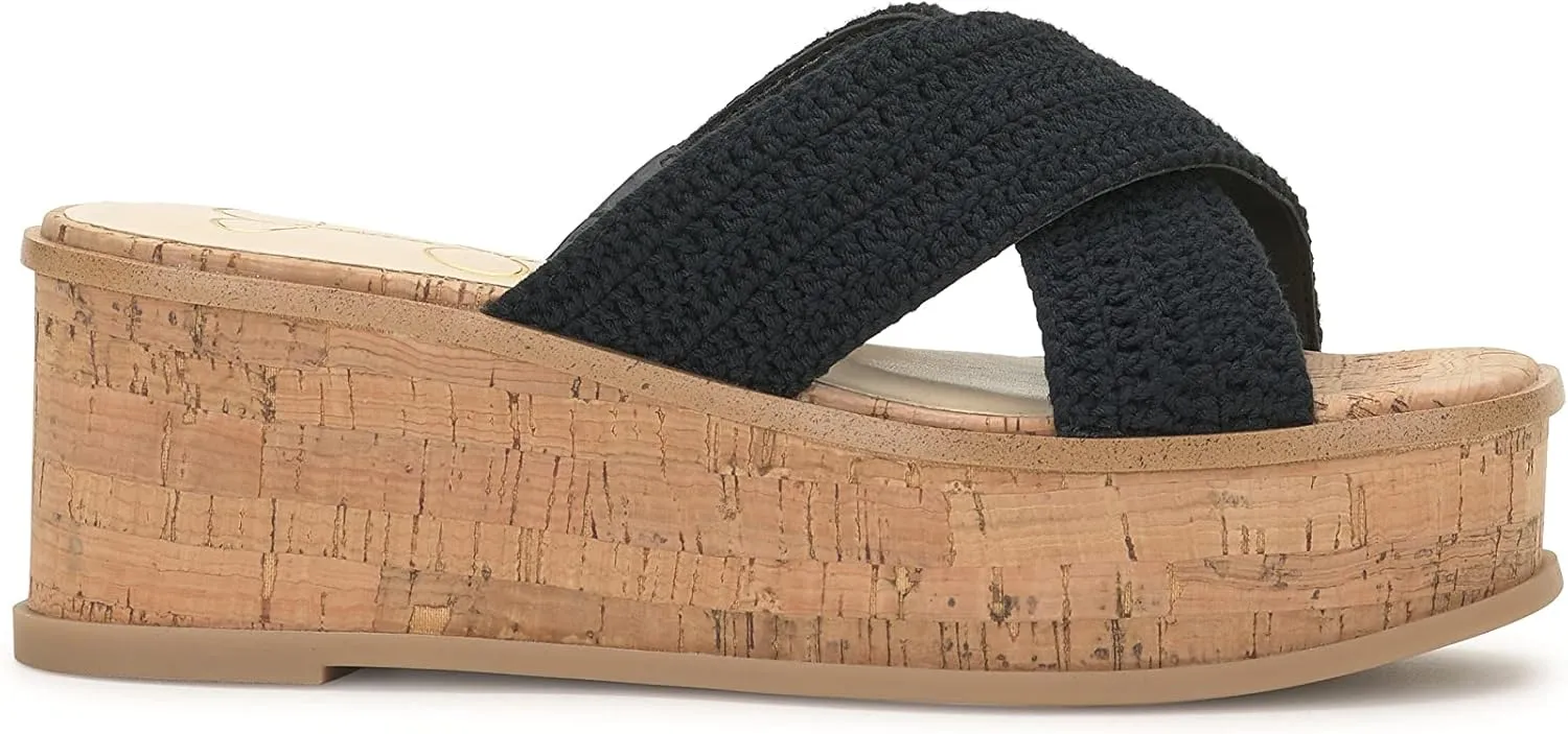 Jessica Simpson Womens Ediza Crochet Platform Sandals