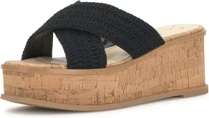 Jessica Simpson Womens Ediza Crochet Platform Sandals