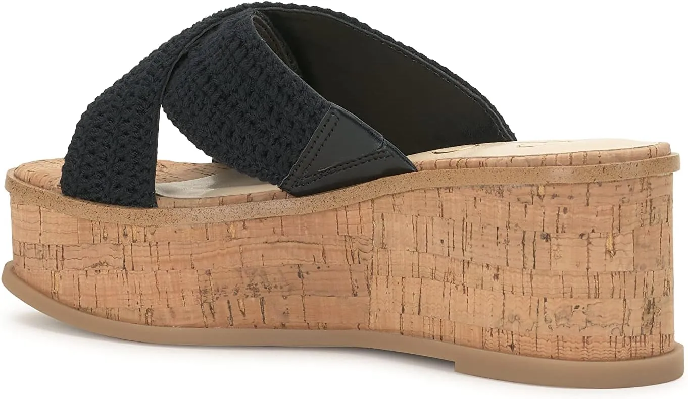 Jessica Simpson Womens Ediza Crochet Platform Sandals