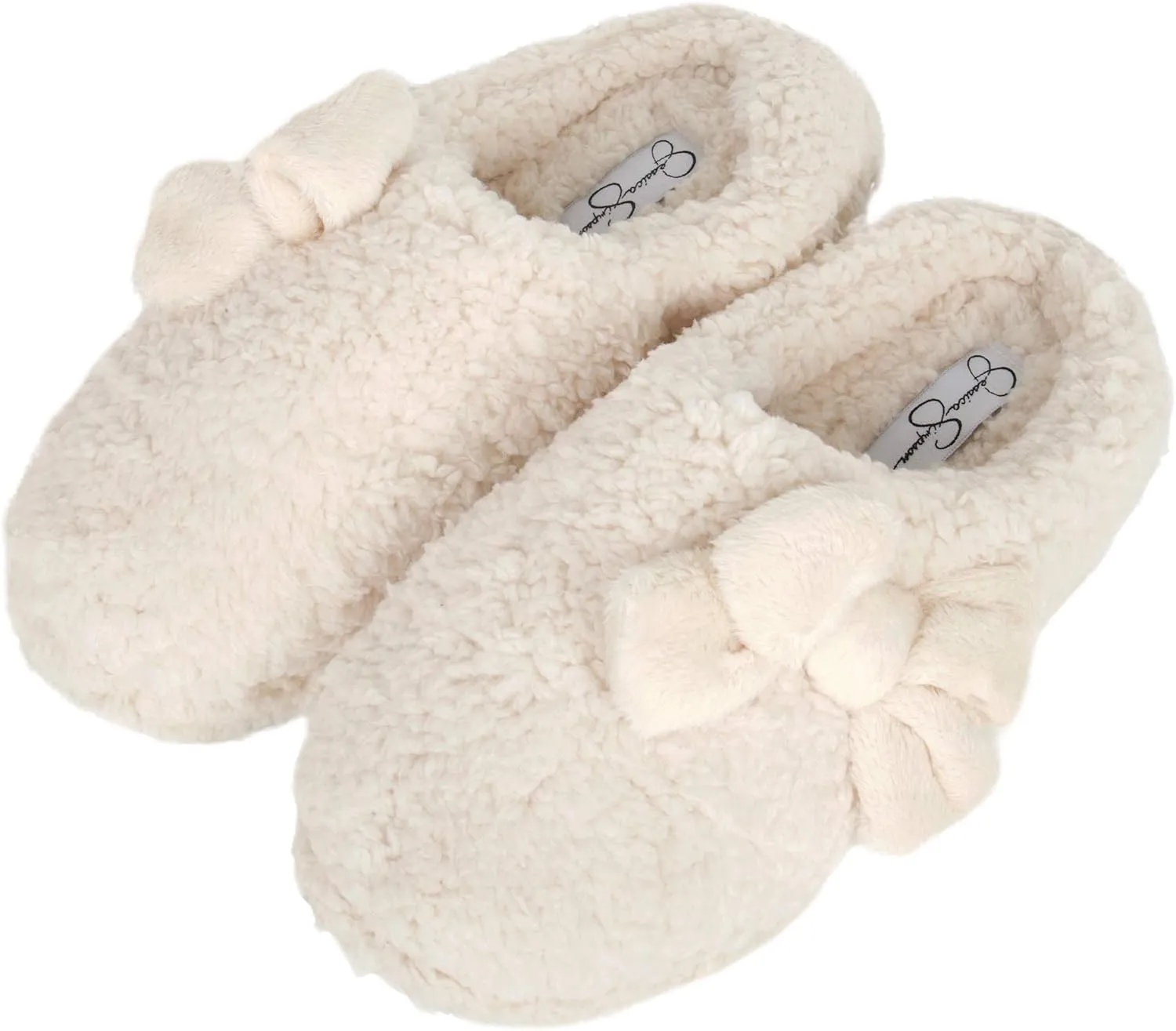 Jessica Simpson Women's Plush Marshmallow Slide on House Slipper Clog with Memory Foam