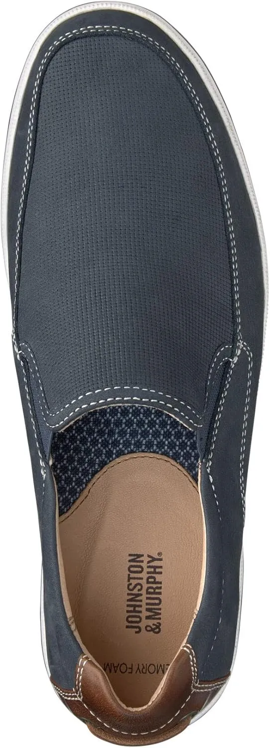 Johnston & Murphy Men’s Bowling Moc Venetian Shoe | Ultra-Lightweight Cushioning | Soft Nubuck