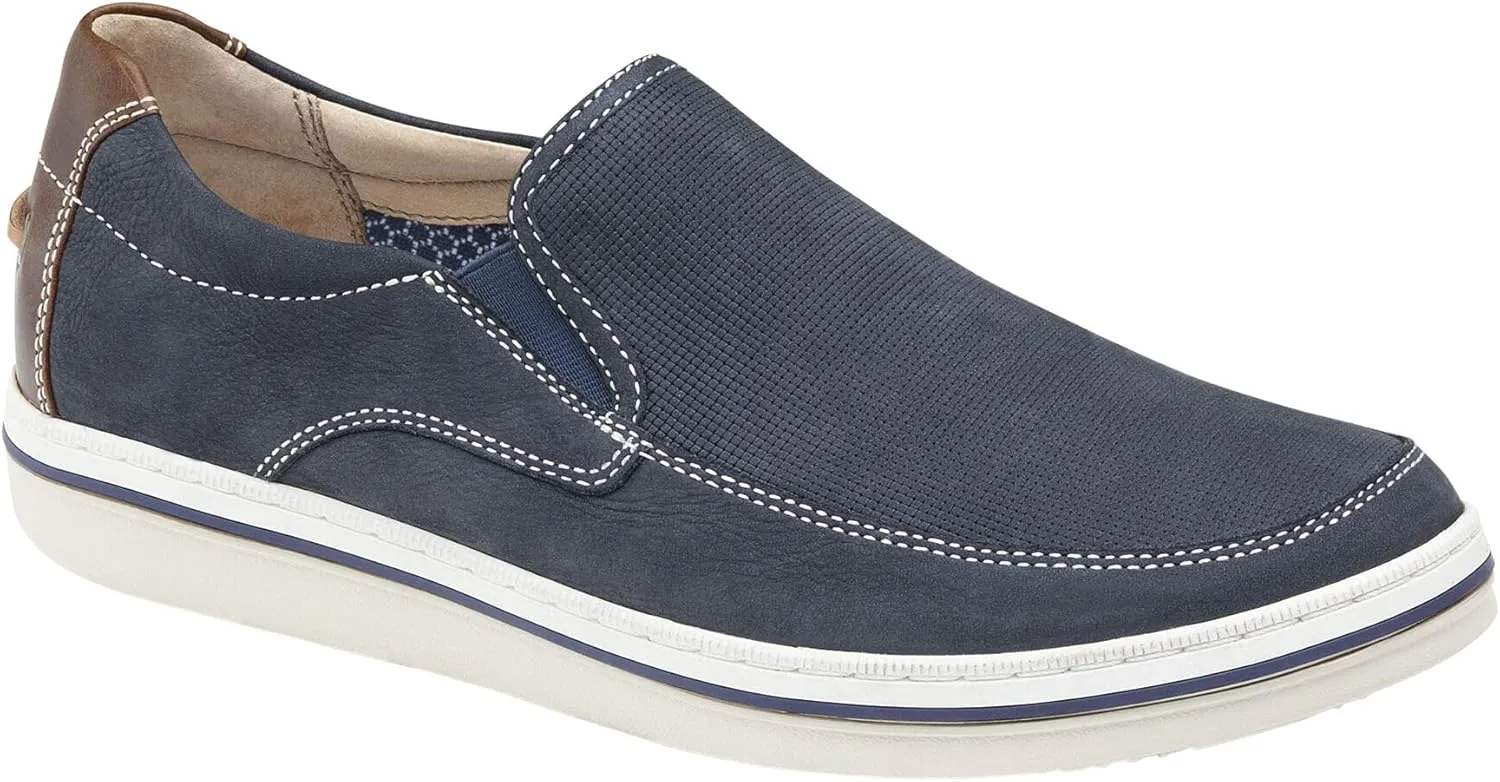 Johnston & Murphy Men’s Bowling Moc Venetian Shoe | Ultra-Lightweight Cushioning | Soft Nubuck