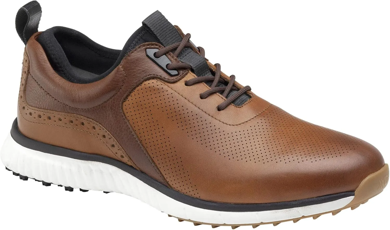 Johnston & Murphy Men's XC4 H1-Luxe Hybrid Golf Shoes | Waterproof Leather | Lightweight | Memory-Foam Cushioning
