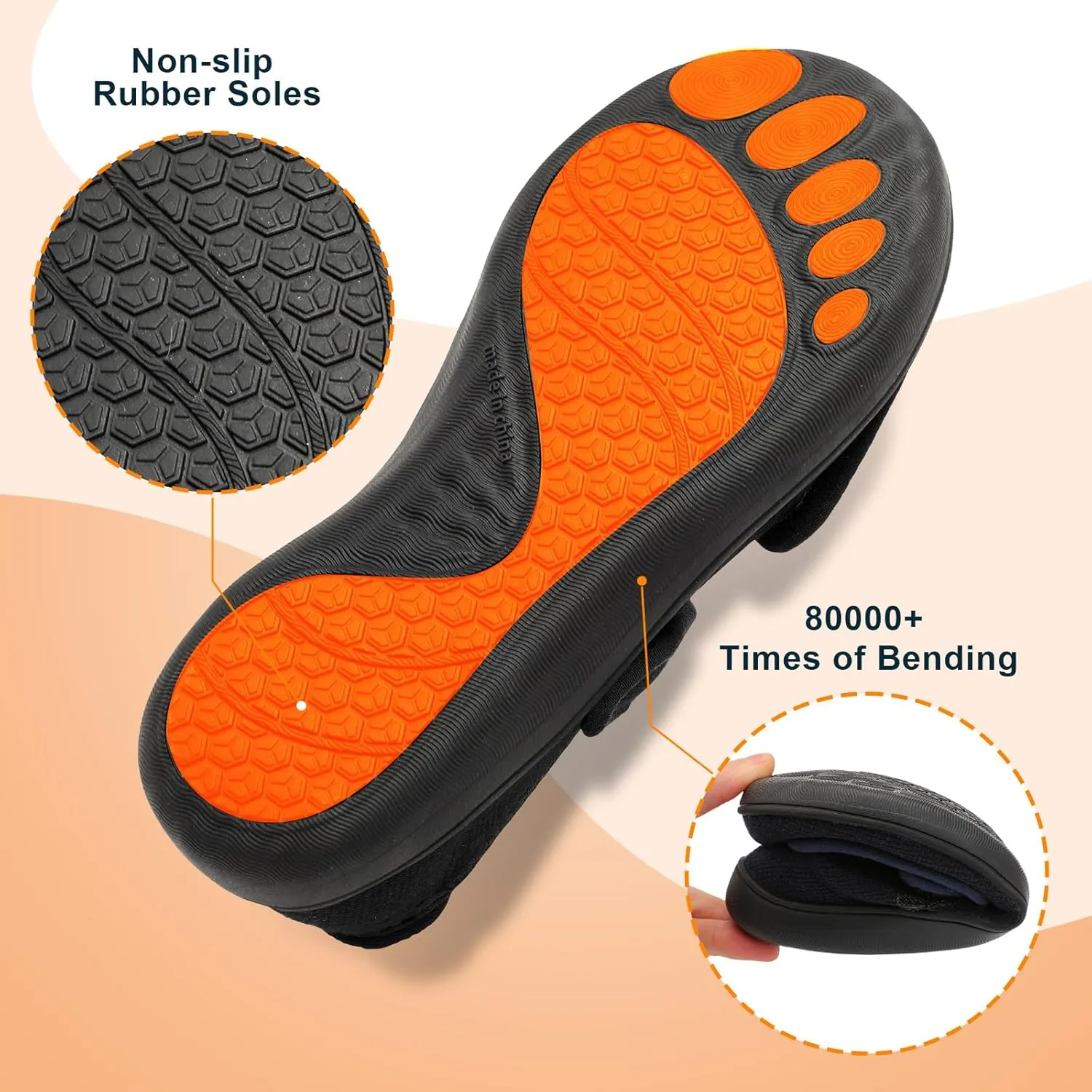 JOINFREE Womens Wide Diabetic Slippers Adjustable Comfort House Shoes Extra Wide Width Edema Swollen Arthritis Bedroom Slipper Indoor Outdoor