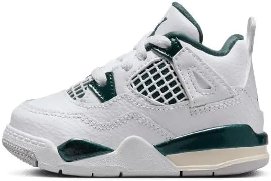 Jordan Toddler's 4 Retro White/Oxidized Green-White (BQ7670 103) - Size 5c