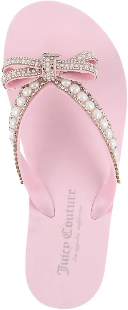 JUICY COUTURE Wedge Platform Flip Flop: High-Fashion, Soft Beach Sandal, Thong-Style Slide